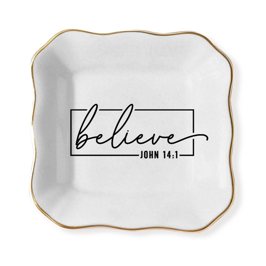 009= Square Ceramic Ring Dish (US)