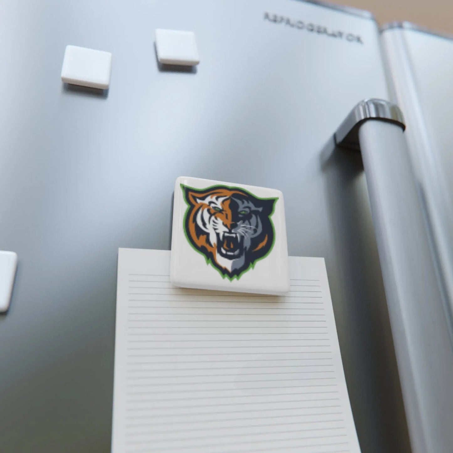 Porcelain Magnet, Square with School Logos - An Initial Impression