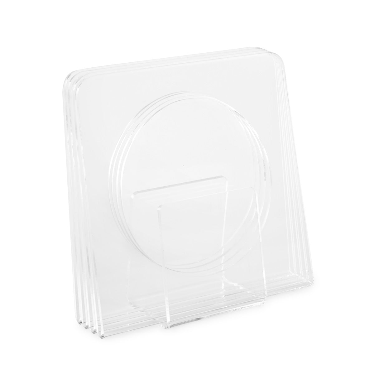 SINGLE FOLD COCKTAIL NAPKIN COASTER W/ STAND (4/SET)