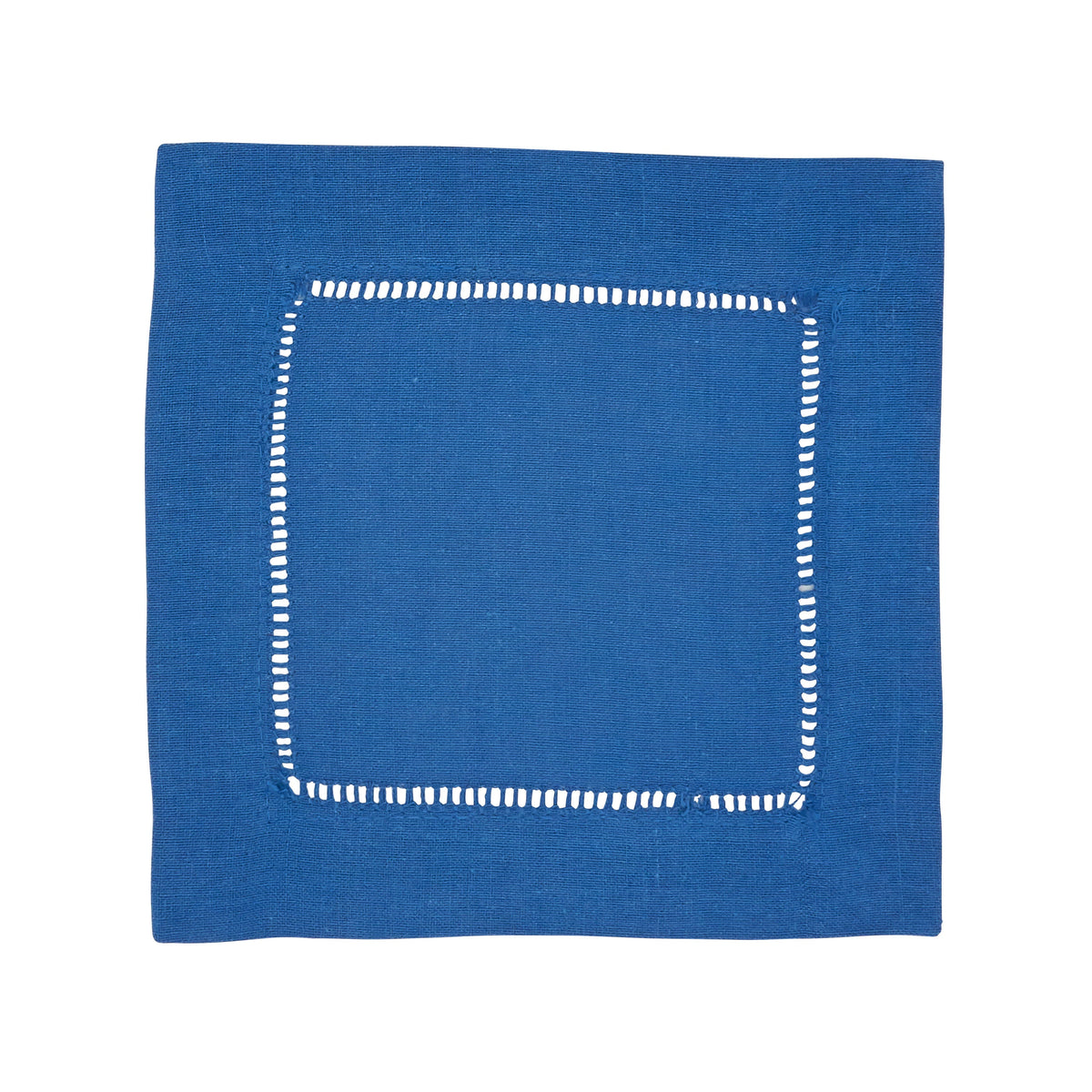 Linen Blend Hemstitched Cocktail Napkin