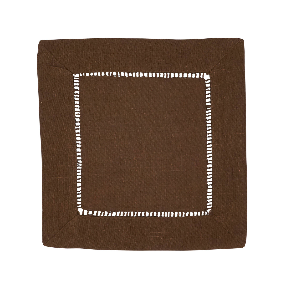Linen Blend Hemstitched Cocktail Napkin