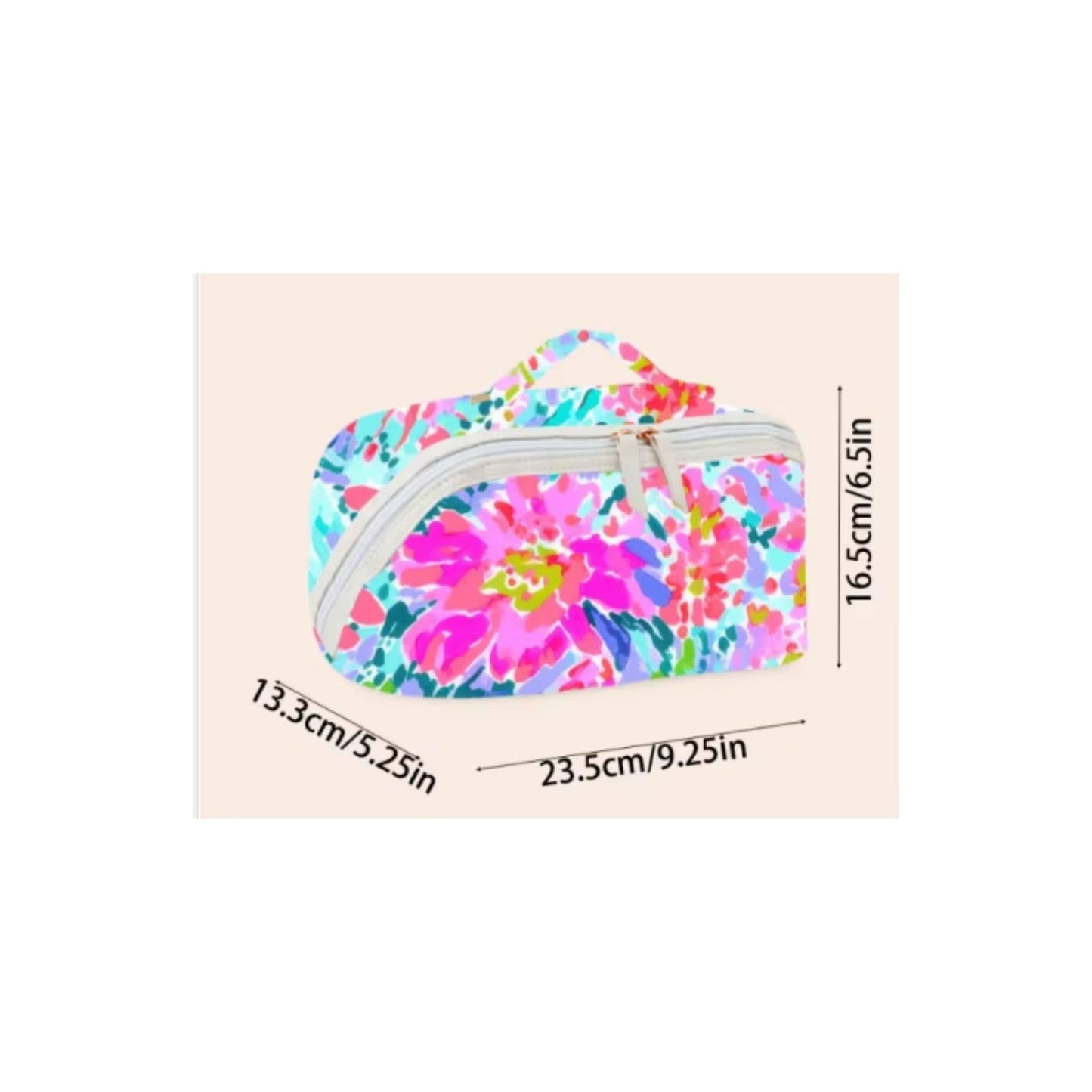 Southern My Sass - Cosmetic Case Carry All Bag PVC Plastic Coating Embroidery