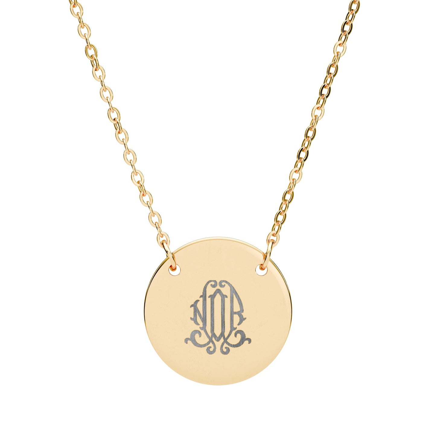 Personalized Circle Necklace - Engraved Jewelry, Custom Gift, Minimalist Necklace, Monogrammed Jewelry, Unique Accessories