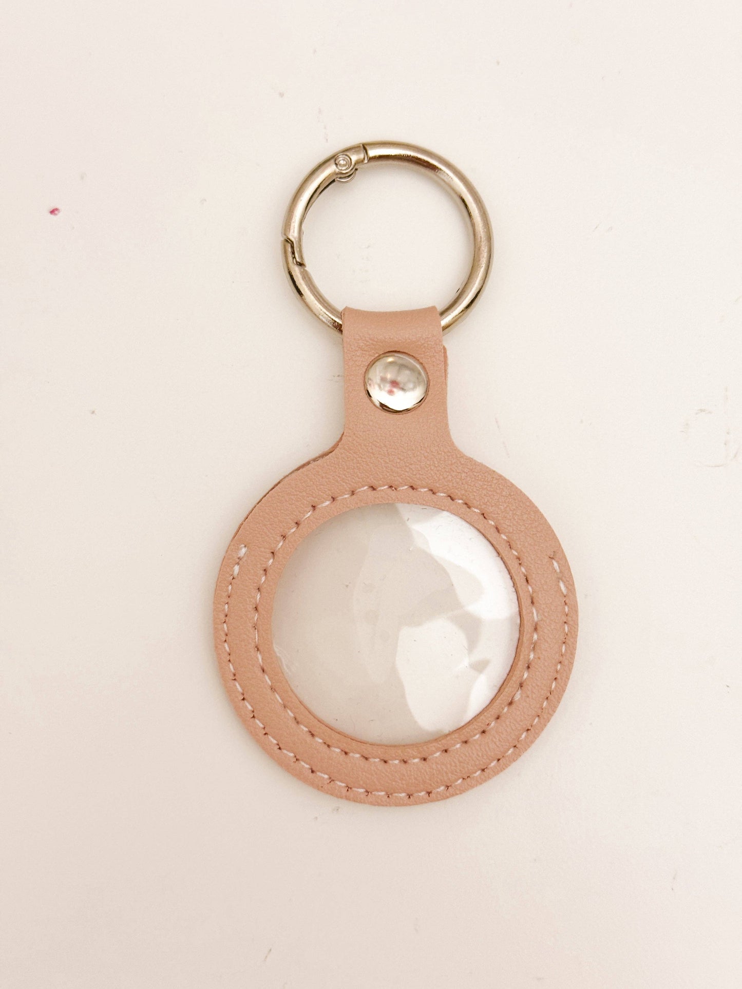 Needlepoint Self Finishing PU Leather Key Fob Bag Tag Interchangeable Finishing Keychain