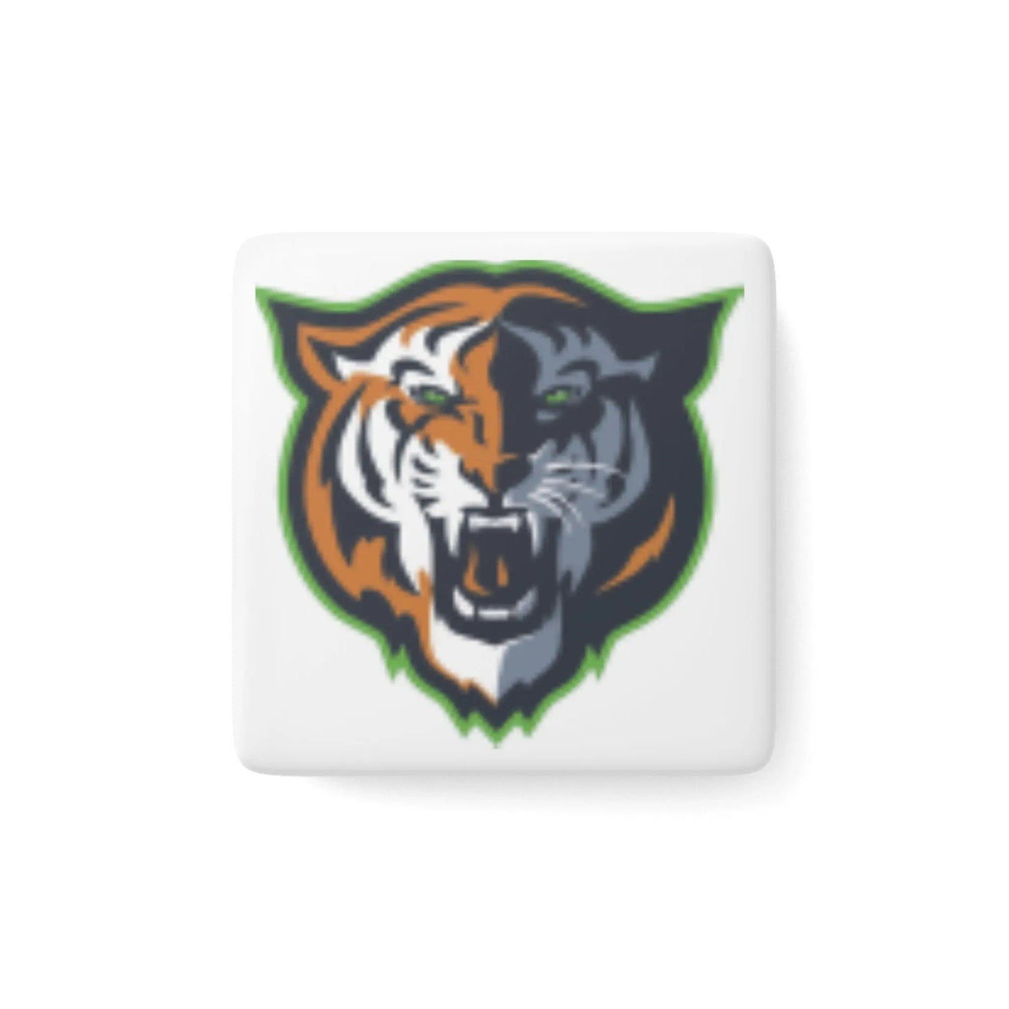 Porcelain Magnet, Square with School Logos - An Initial Impression