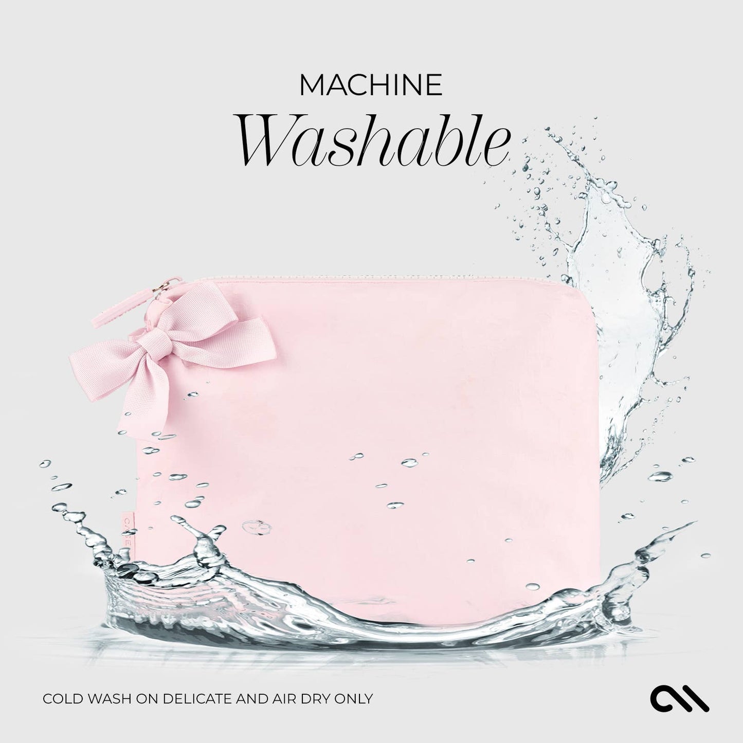 Case-Mate - Case-Mate Ballet Pink Bow Waterproof Zip Pouch