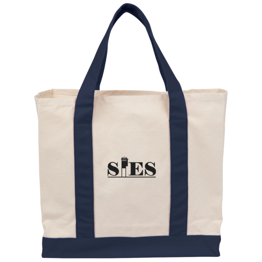 Cotton Canvas Two-Tone Tote SIES