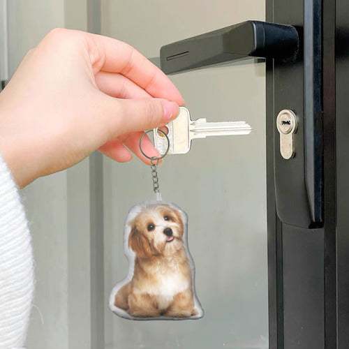 Custom Shape Pet Mini Plush Keychain - Cute Pet Gifts, Keychain Charm, Soft Plush Toys, Personalized Keyring