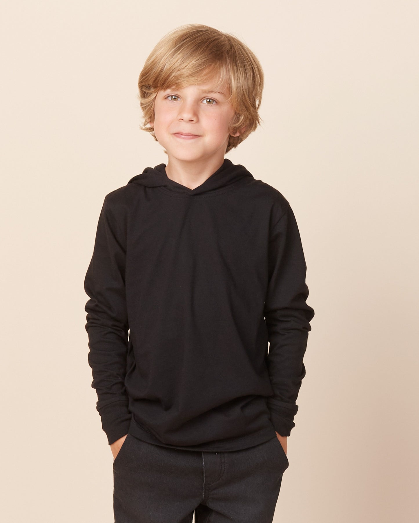 Youth Essential Long Sleeve Hooded Tee