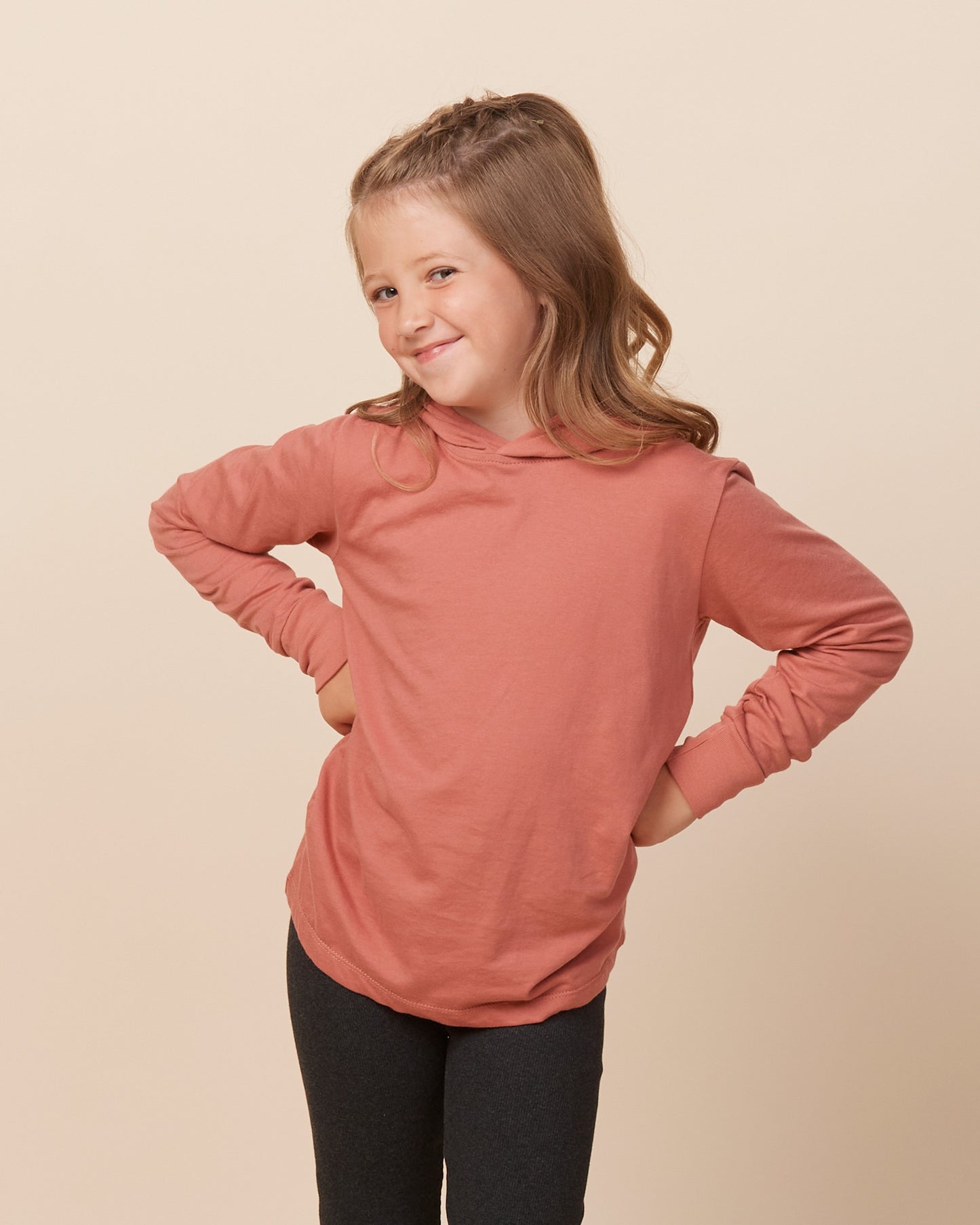 Youth Essential Long Sleeve Hooded Tee