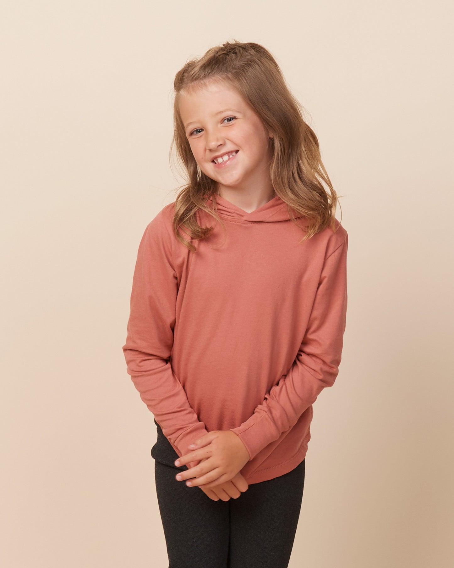Youth Essential Long Sleeve Hooded Tee