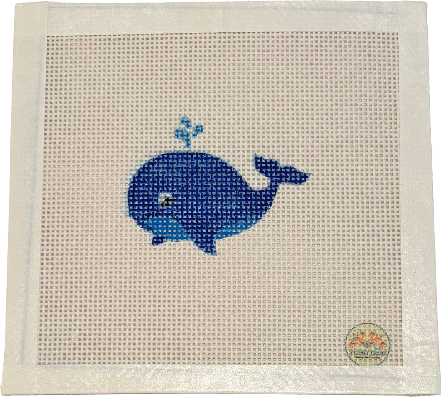 2CC NC WHALE NEEDLEPOINT CANVAS