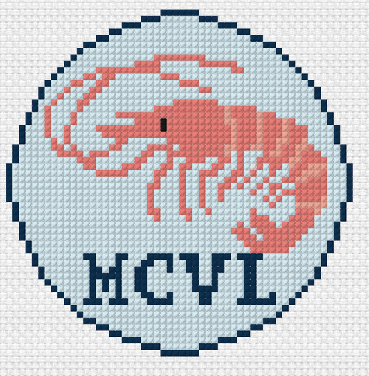 MCVL Shrimp Needlepoint