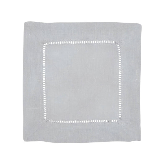 Linen Blend Hemstitched Cocktail Napkin