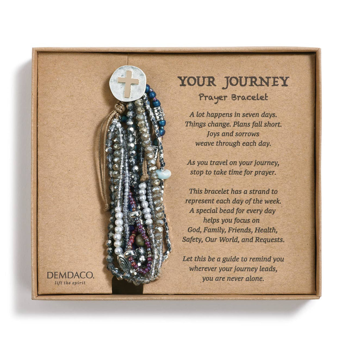 Beaded Prayer Bracelet - Gray