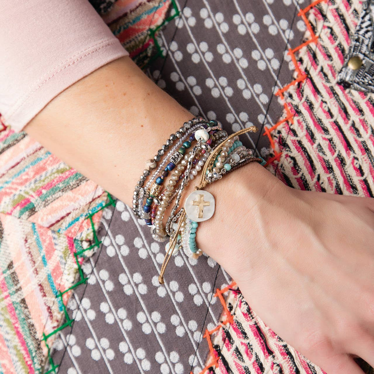 Beaded Prayer Bracelet - Turquoise