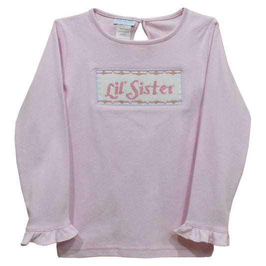 Lil Sister/Brother Smocked  Long Sleeve T-Shirt