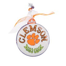 Clemson Puff Ornament