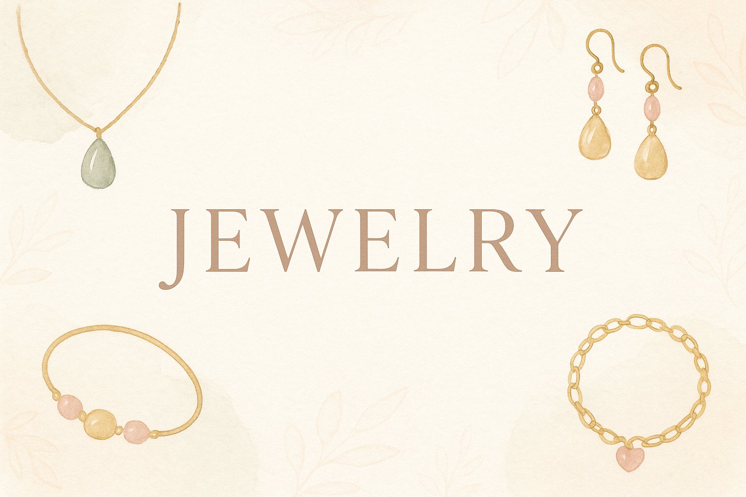 Delicate jewelry illustrations