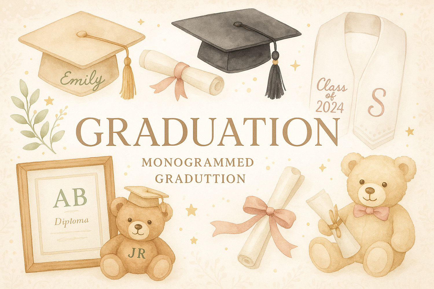 Custom graduation caps and diploma frames