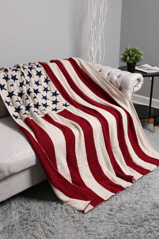 Super Lux American Flag Throw Blanket