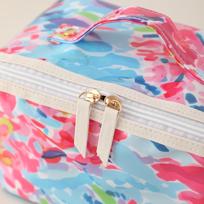 Southern My Sass - Cosmetic Case Carry All Bag PVC Plastic Coating Embroidery