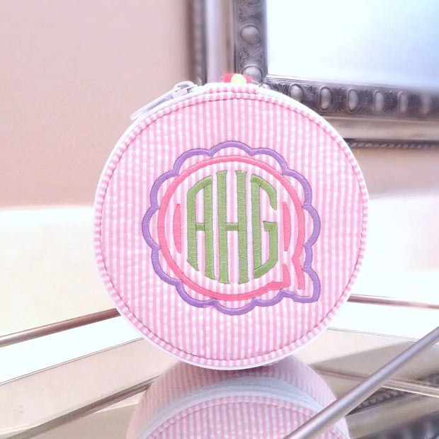 6" Gingham Button Bag