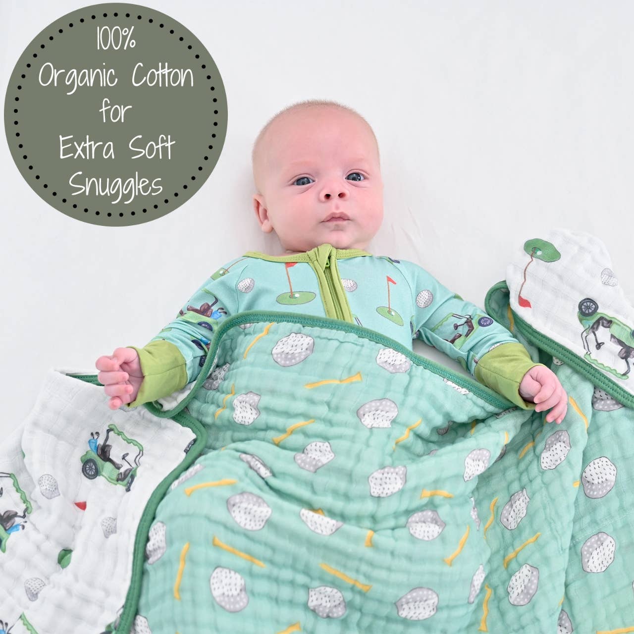 Toddler Muslin Blanket Golf A Round Sports Theme