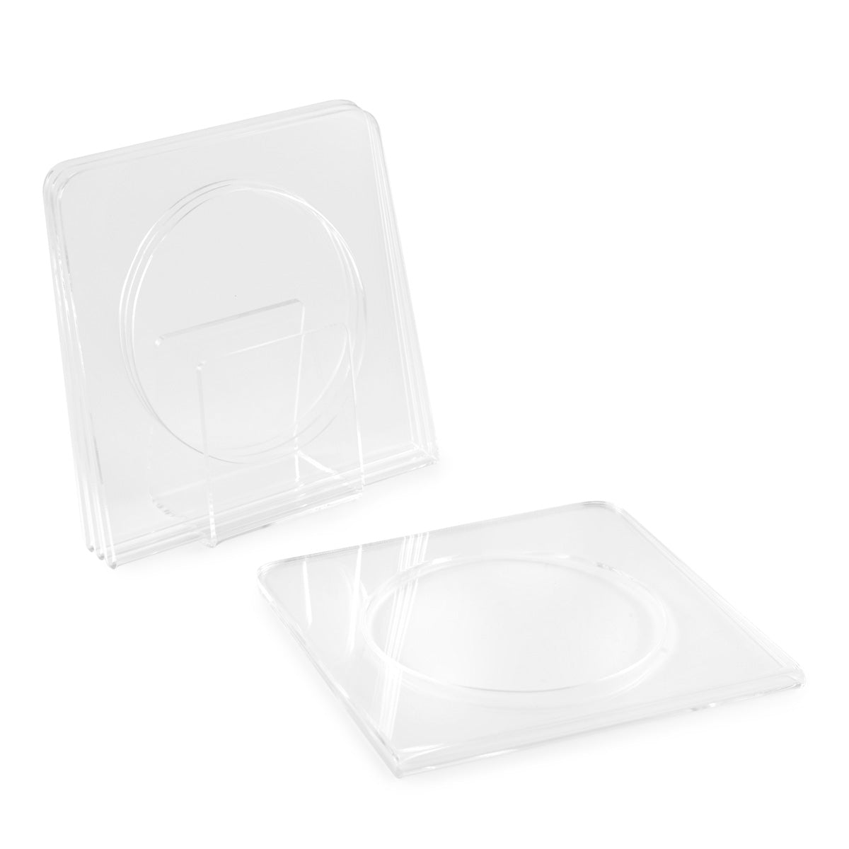 SINGLE FOLD COCKTAIL NAPKIN COASTER W/ STAND (4/SET)
