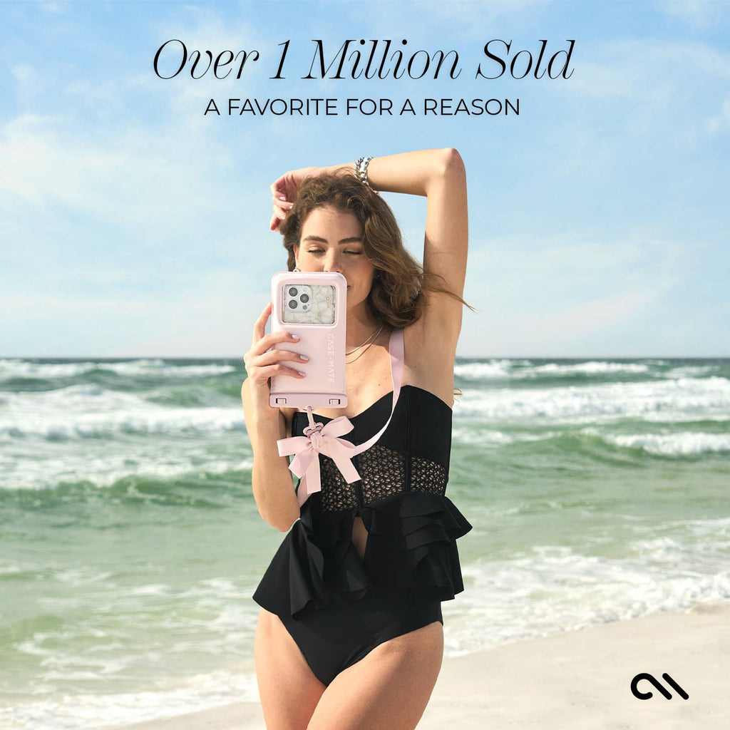 Case-Mate - Ballet Pink Bow Waterproof Floating Pouch