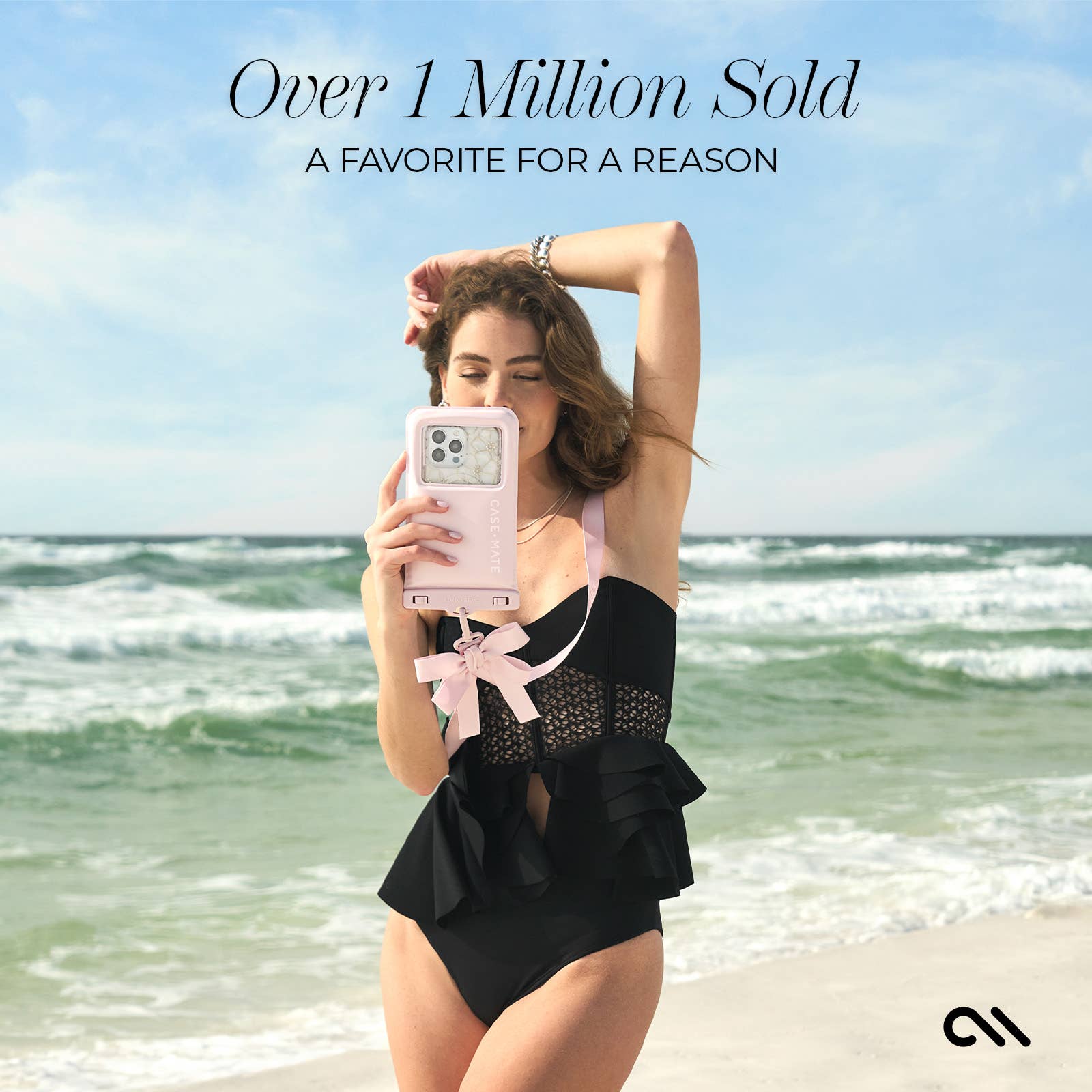 Case-Mate - Ballet Pink Bow Waterproof Floating Pouch