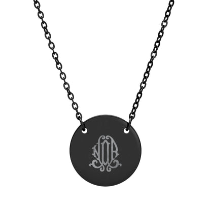 Personalized Circle Necklace - Engraved Jewelry, Custom Gift, Minimalist Necklace, Monogrammed Jewelry, Unique Accessories