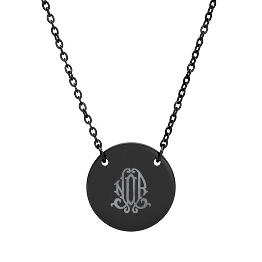 Personalized Circle Necklace - Engraved Jewelry, Custom Gift, Minimalist Necklace, Monogrammed Jewelry, Unique Accessories