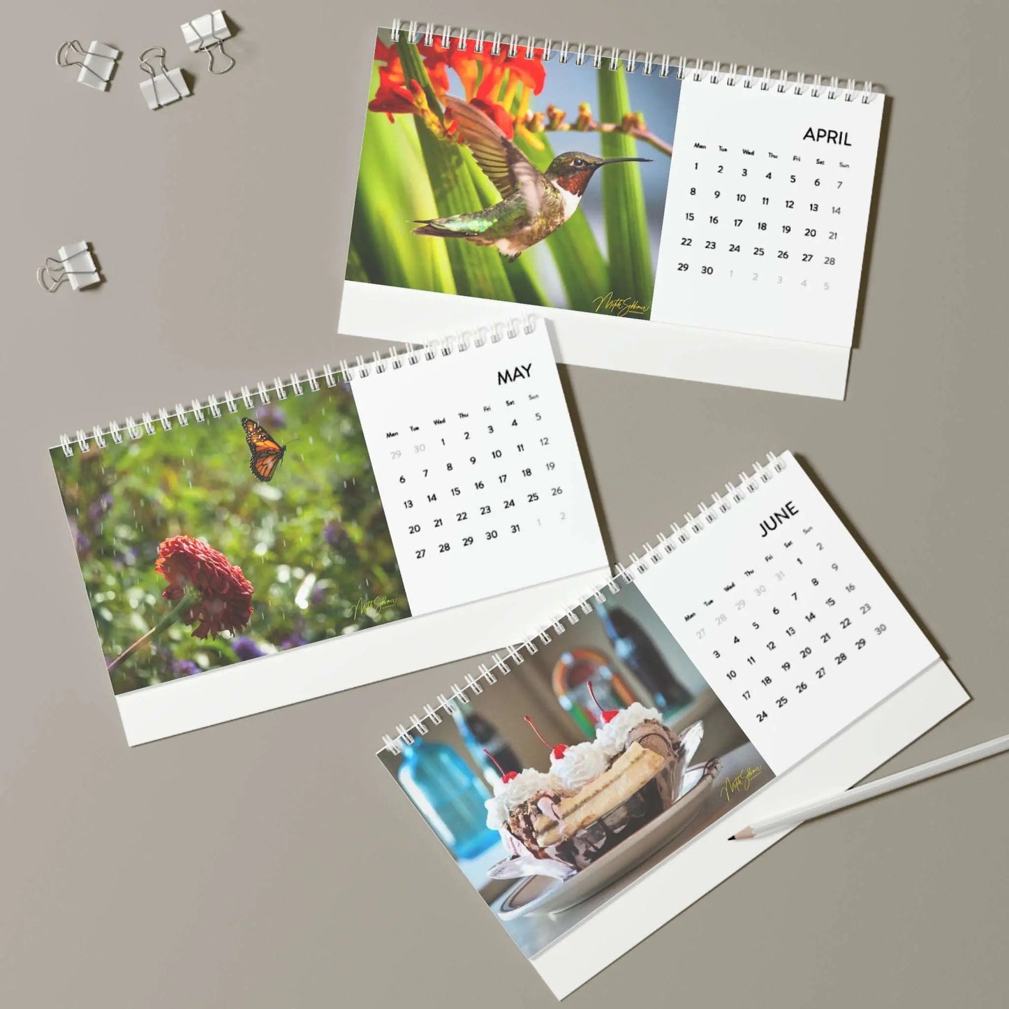 Desk Calendar (2024 grid)