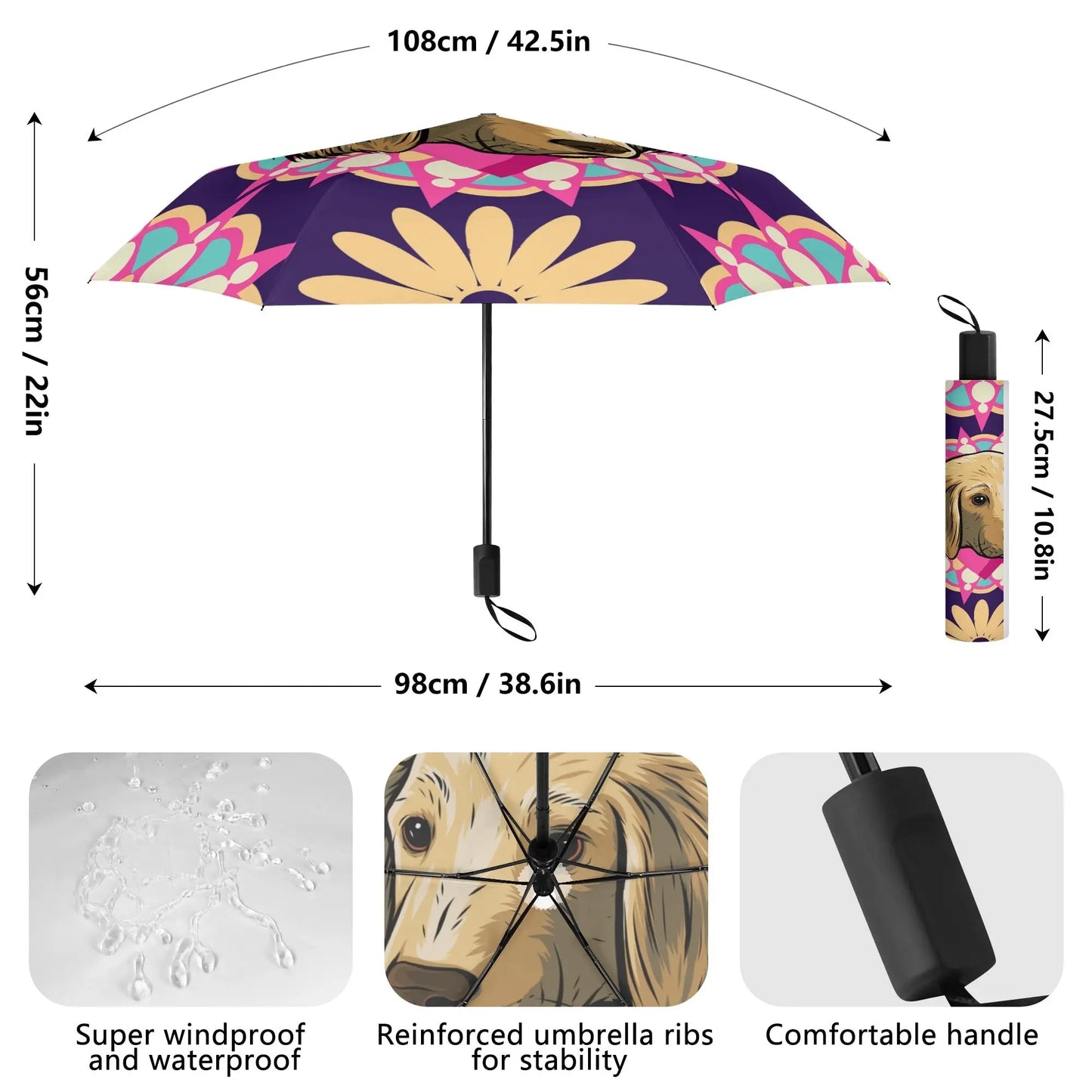 Lightweight Manual Folding Umbrella Printing Outside - An Initial Impression