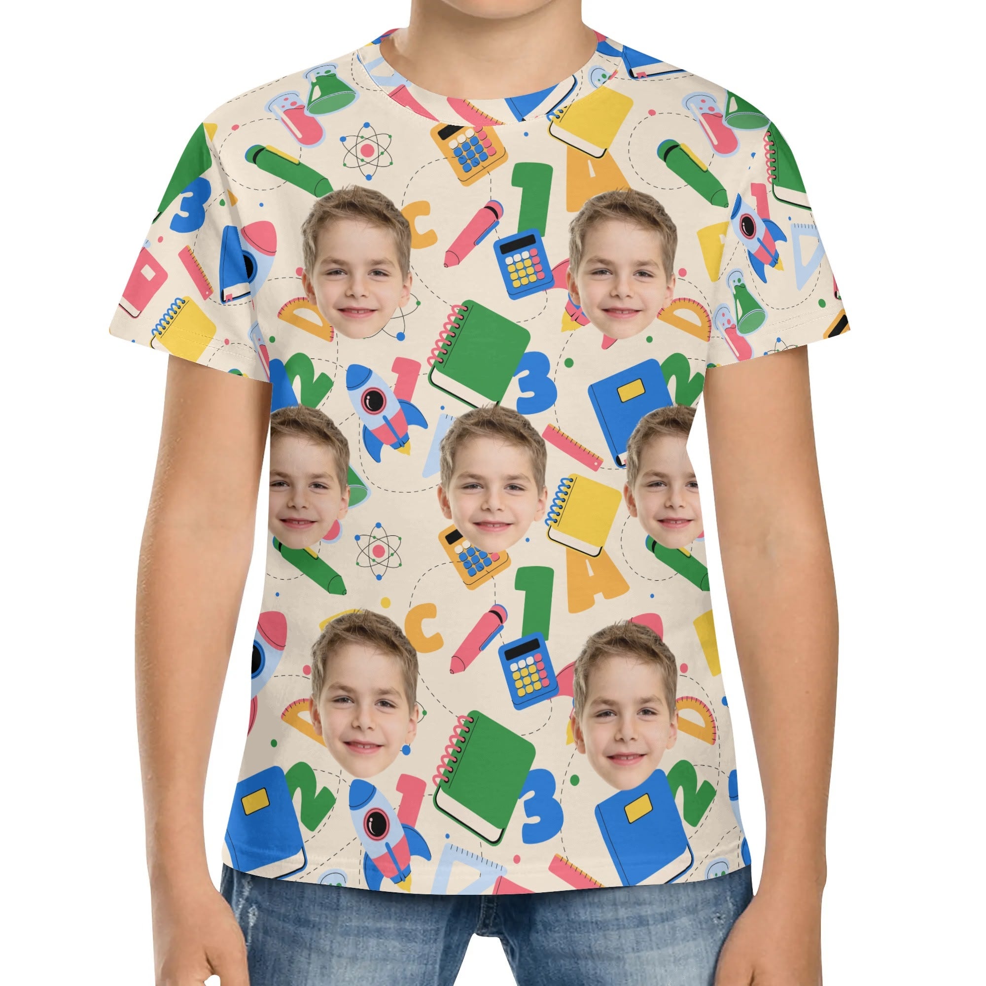 Kids Short Sleeve T-Shirt with Your Custom Image
