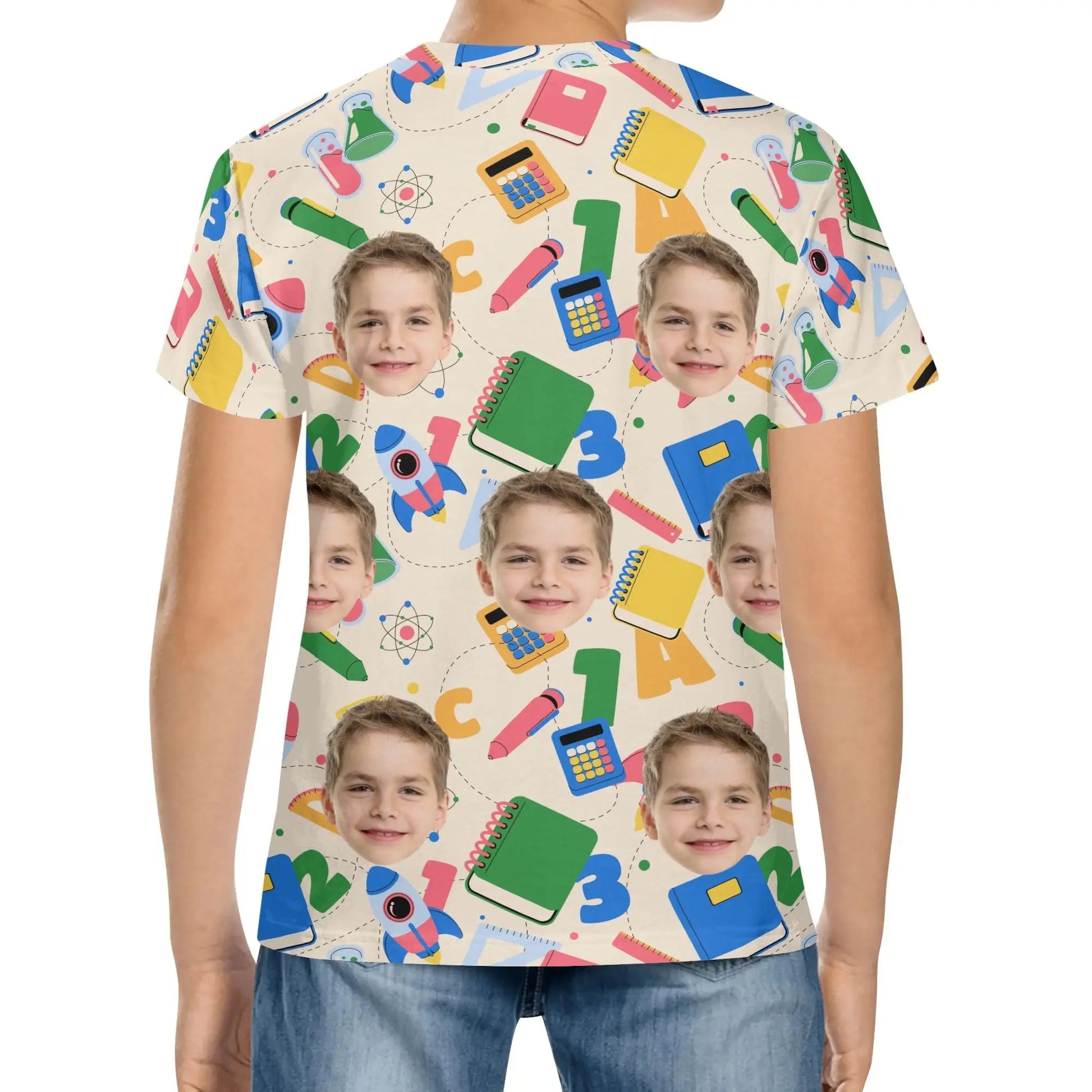 Kids Short Sleeve T-Shirt with Custom Image popcustoms An Initial Impression