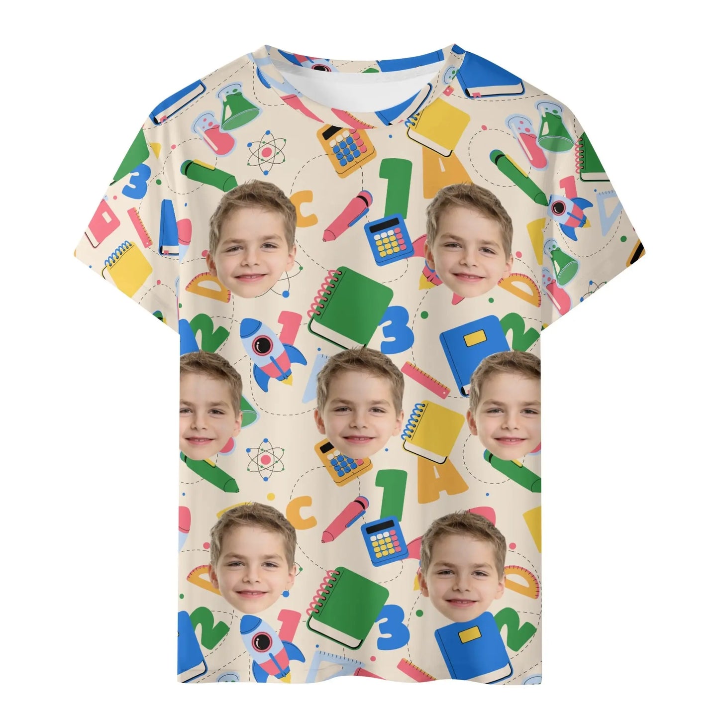 Kids Short Sleeve T-Shirt with Custom Image popcustoms An Initial Impression