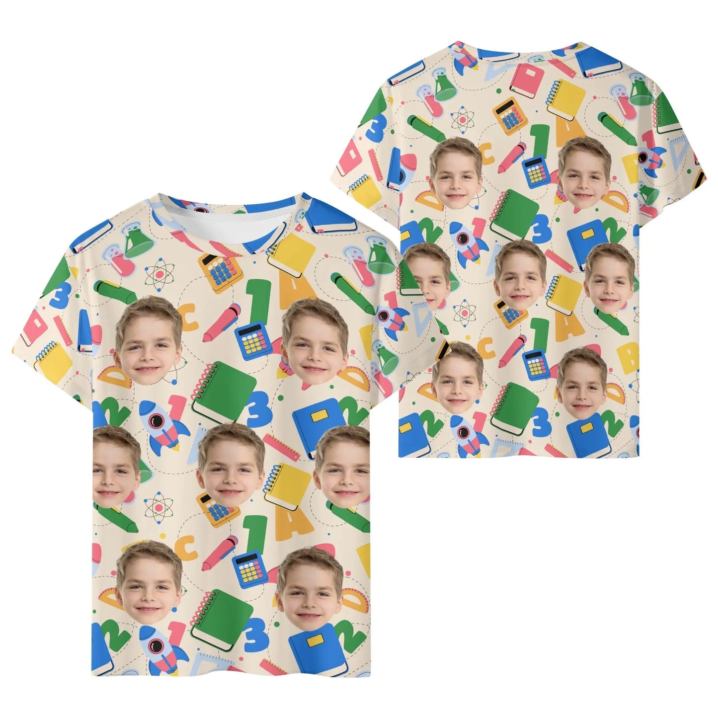 Kids Short Sleeve T-Shirt with Custom Image popcustoms An Initial Impression