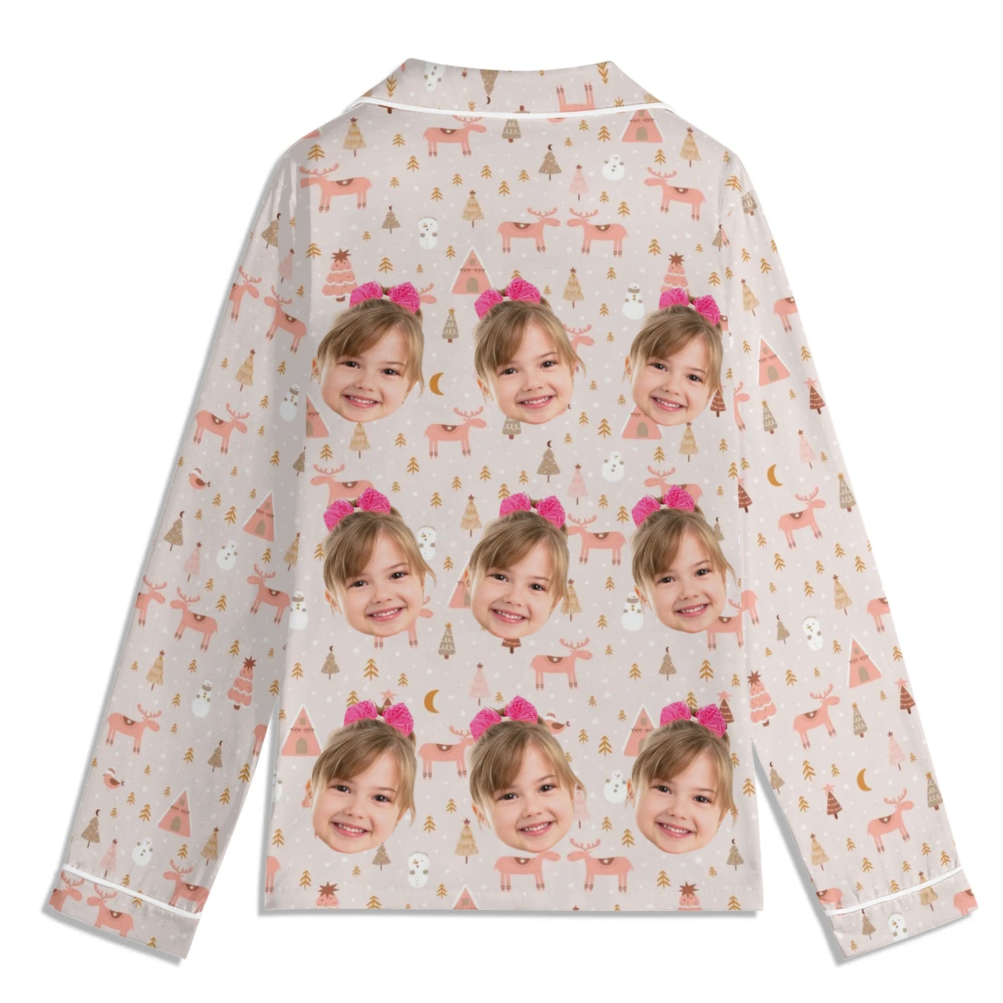 Kids Long Sleeve Pajama Set with Pockets - Soft Cotton Polyester Blend for Comfortable Sleep & Lounge Wear