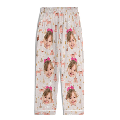 Kids Long Sleeve Pajama Set with Pockets - Soft Cotton Polyester Blend for Comfortable Sleep & Lounge Wear