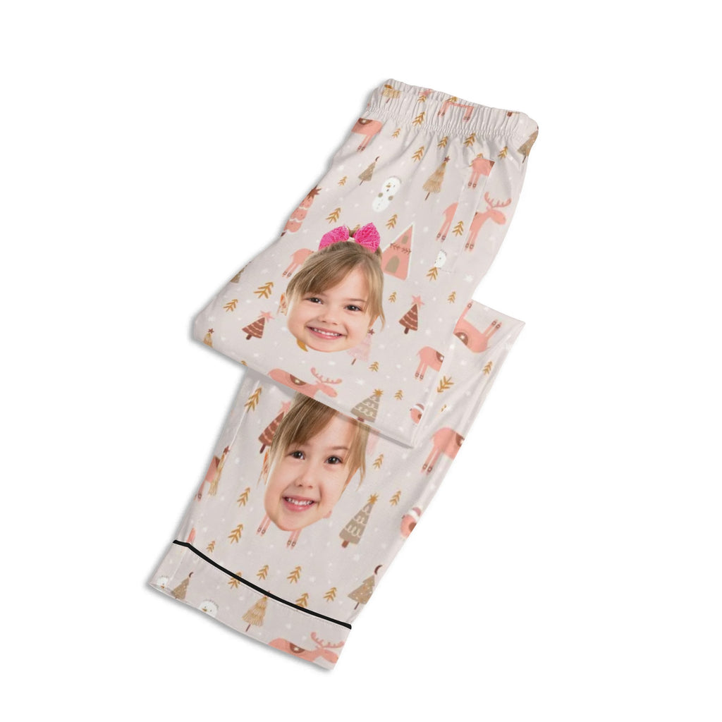 Kids Long Sleeve Pajama Set with Pockets - Soft Cotton Polyester Blend for Comfortable Sleep & Lounge Wear