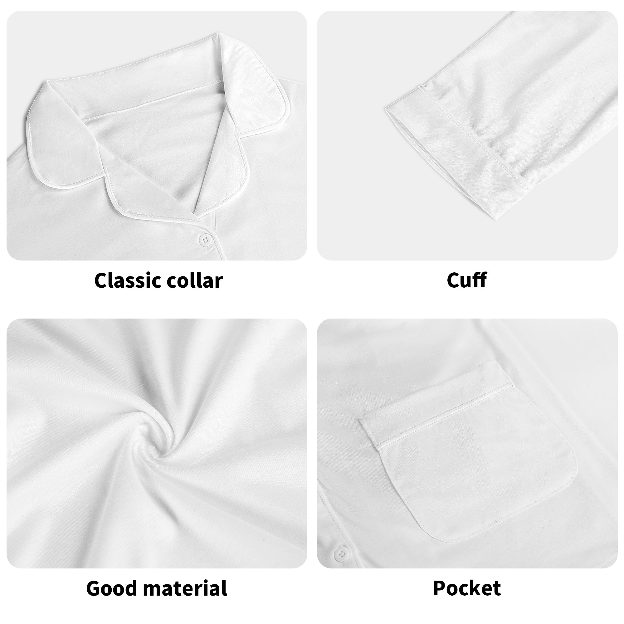 Kids Long Sleeve Pajama Set with Pockets - Soft Cotton Polyester Blend for Comfortable Sleep & Lounge Wear