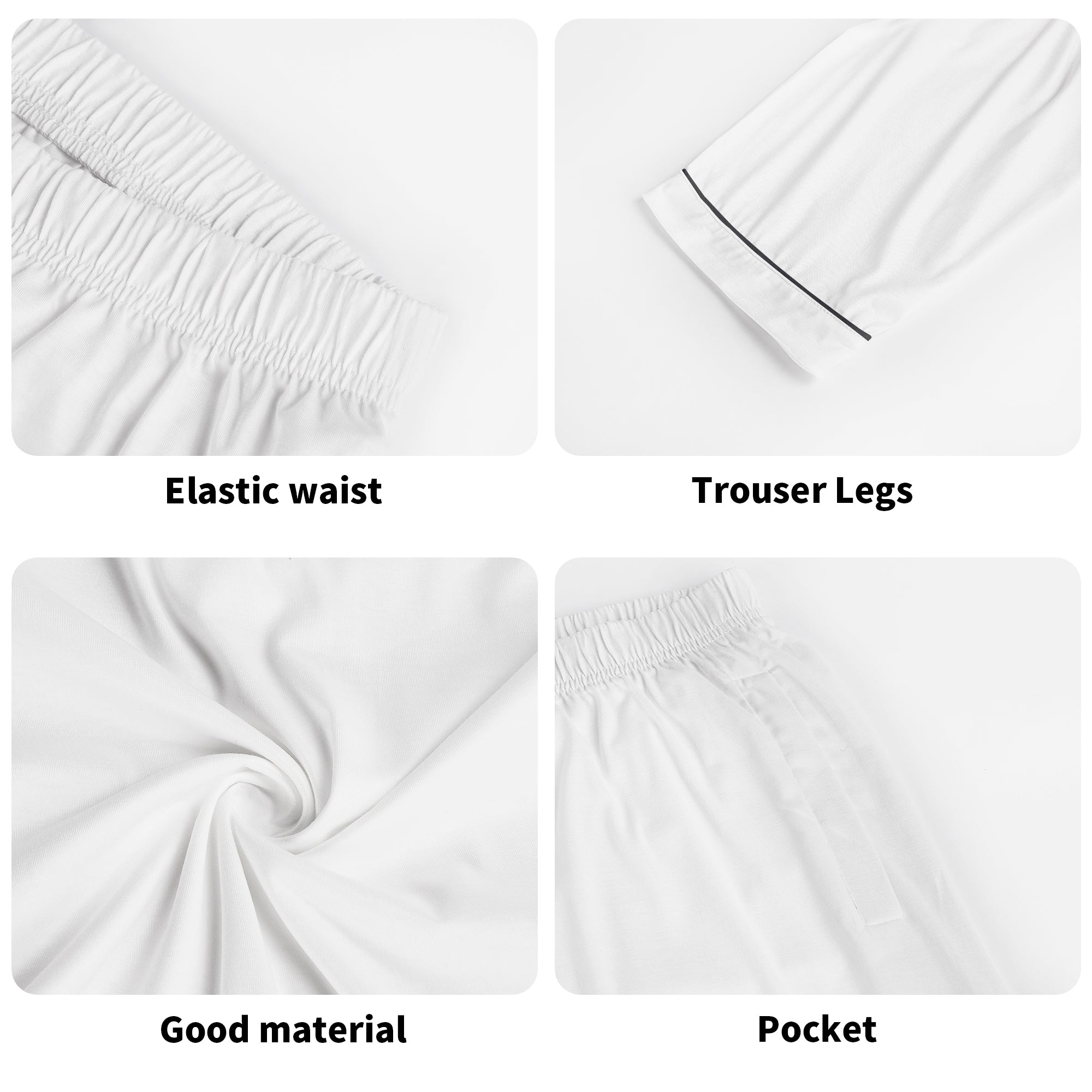 Kids Long Sleeve Pajama Set with Pockets - Soft Cotton Polyester Blend for Comfortable Sleep & Lounge Wear