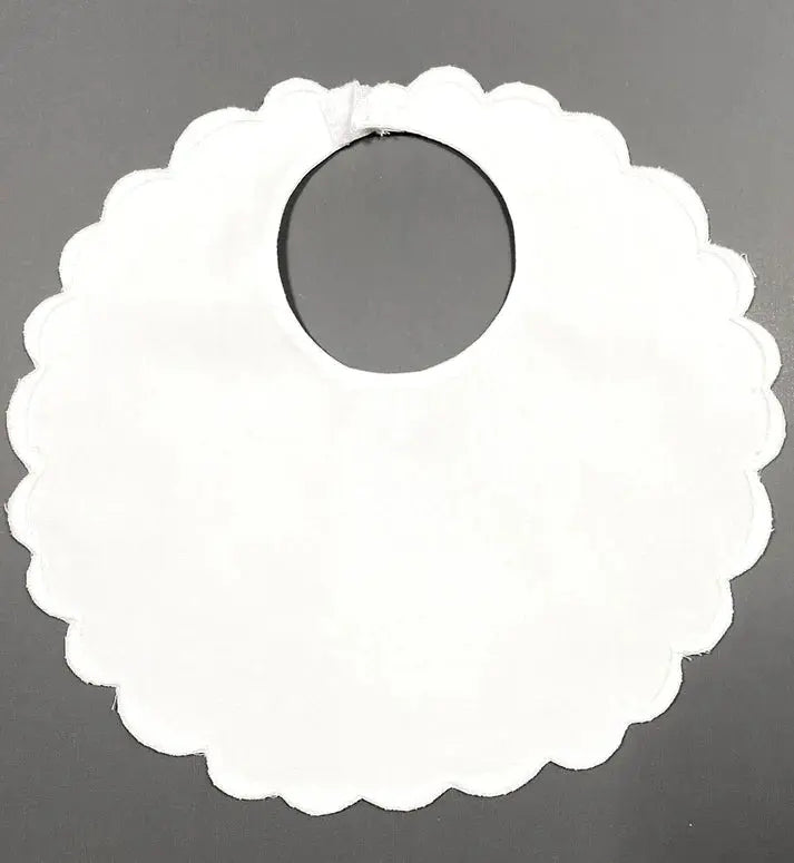 Double Thick Scallop Baby Bibs Edward Boutross An Initial Impression White-Scallop