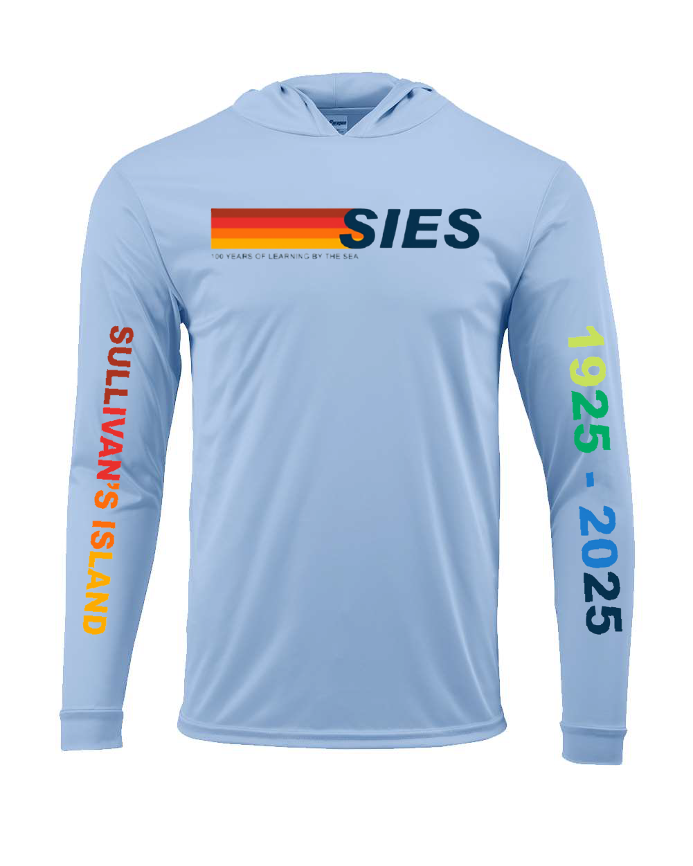 Youth Bahama Performance Hooded Long Sleeve T-Shirt Retro 100 Years SIES