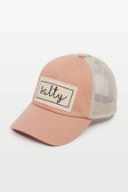 Salty Canvas Patch Mesh Back Baseball Cap