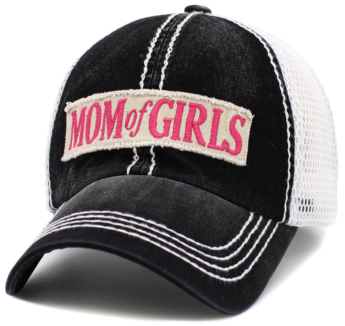 Mom Of Girls Vintage Ballcap