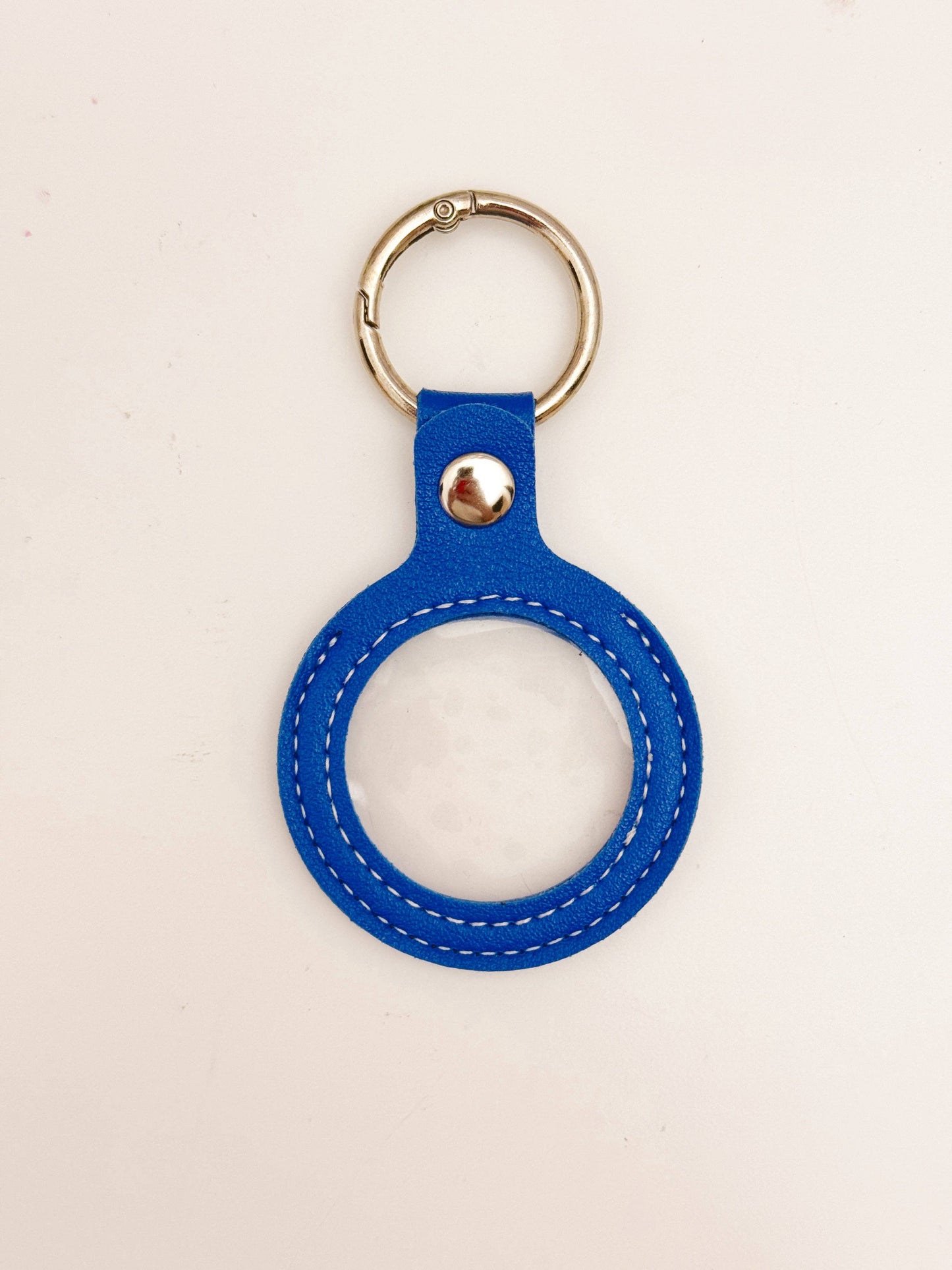 Needlepoint Self Finishing PU Leather Key Fob Bag Tag Interchangeable Finishing Keychain