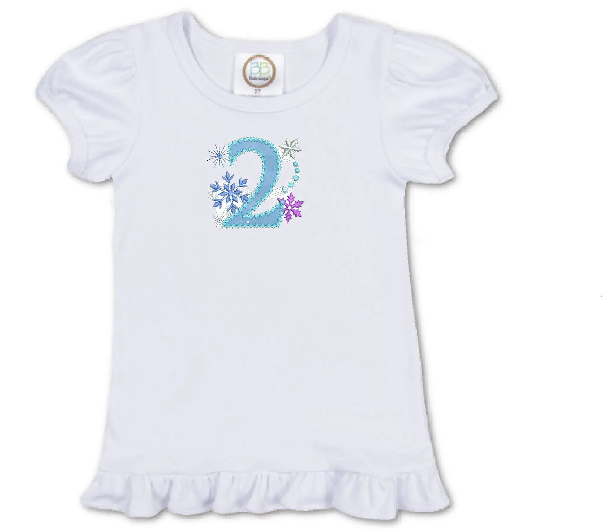 Girl's Short Sleeve Ruffle Birthday Tee Shirt - An Initial Impression